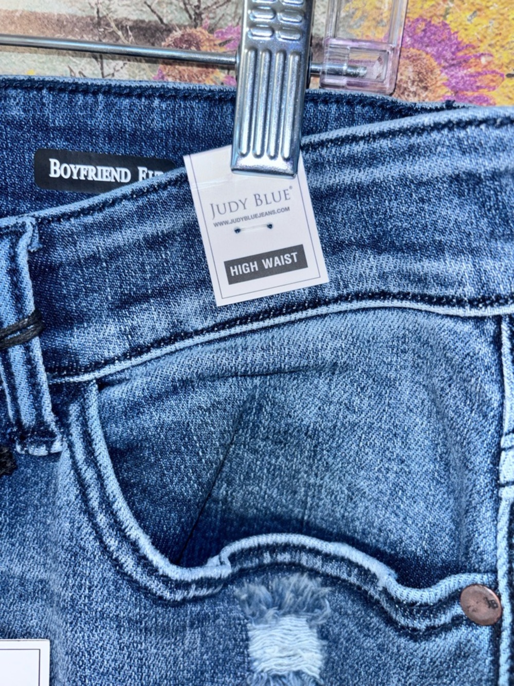 Trendy Judy Blue NWT Boyfriend Fit High Rise Stretch Size Jean 16W Hi-Rise - Picture 5 of 10